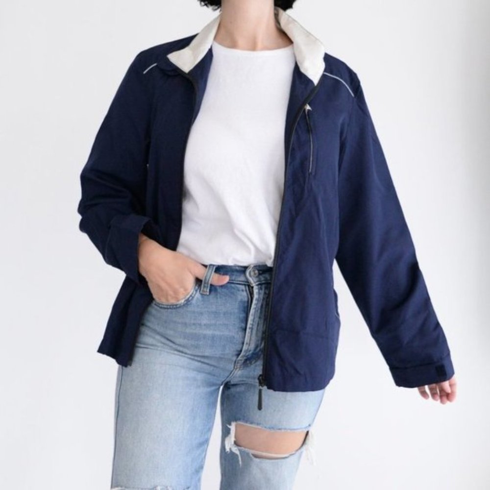 Vintage R&R Navy Spring/ Fall Jacket Size  Large - Picture 2 of 10